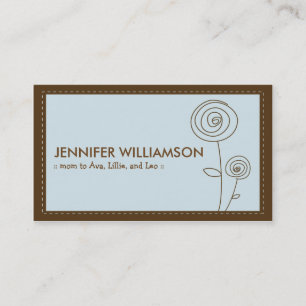 Carte d'appel pour les mamans à fleurs foncées (