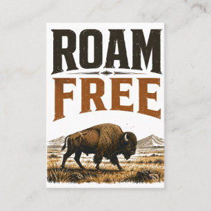 Carte D'appel Prairie de bisons sauvages 'Roam Free' - Aventure