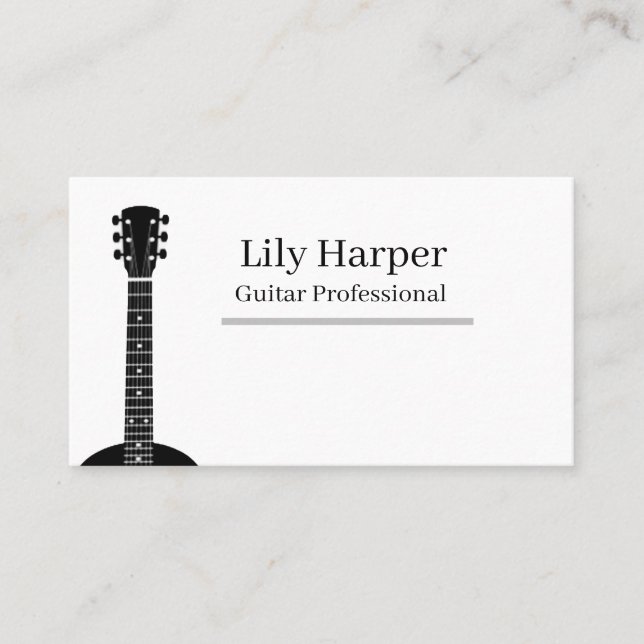 Carte D'appel Professeur de Guitare | Cours Électrique & Acousti (Devant)