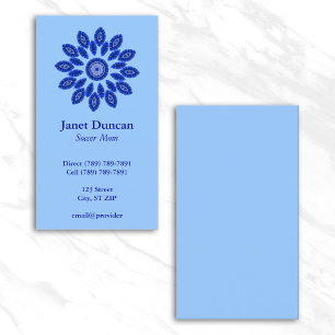 Carte D'appel Profil Mandala Bleu