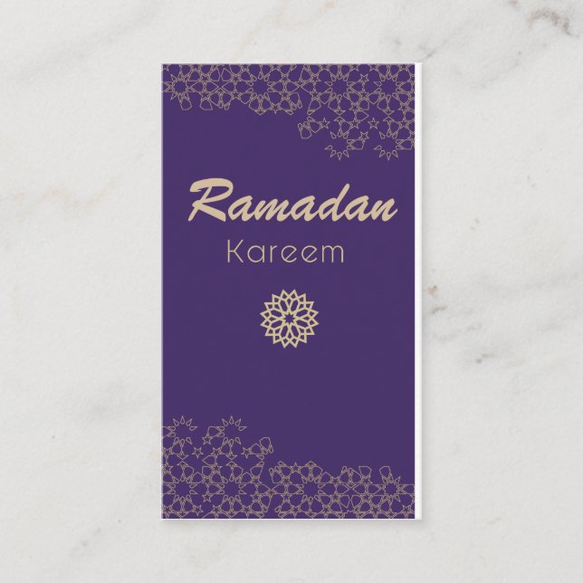 Carte D'appel Ramadan Kareem (Devant)