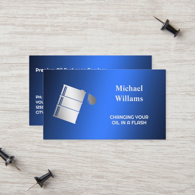 Carte D'appel Remplacement du pétrole (Devant/Arrière en situation)