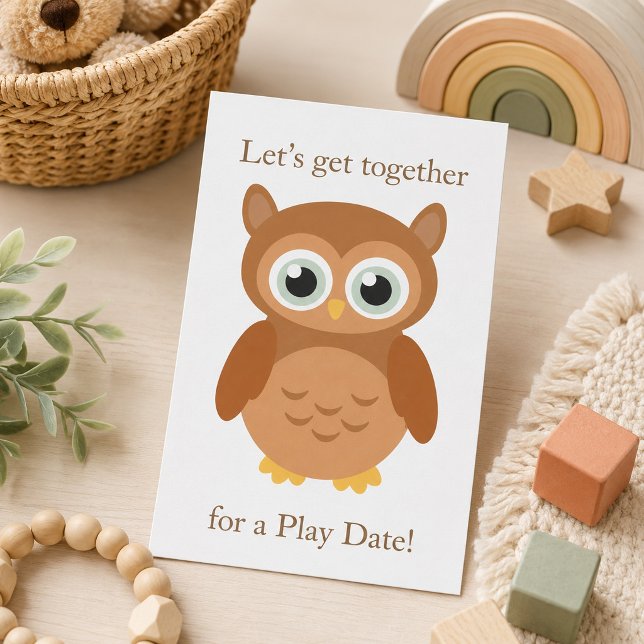 Carte D'appel Rendez-vous ludique de hibou (Créateur téléchargé)