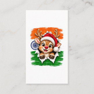 Carte D'appel Renneau de Noël indien