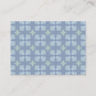Carte D'appel Répétition abstraite florale bleu pastel