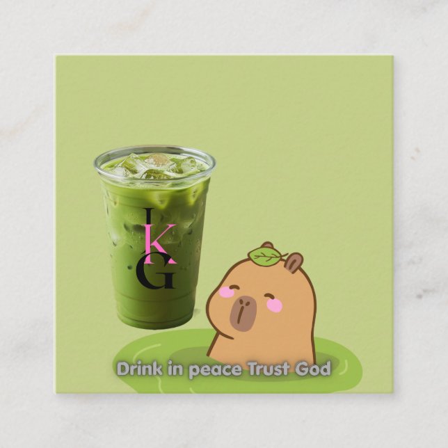 Carte D'appel Restez Calme Comme un Capybara (Devant)