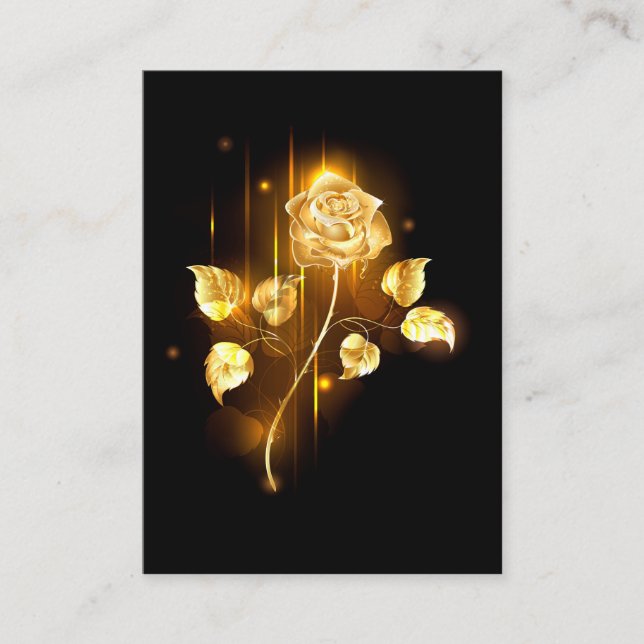 Carte D'appel Rose d'or ( rose dorée ) (Devant)
