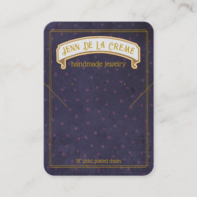 Carte D'appel Sahara Nights Blue Dots Bijoux Display (Devant)