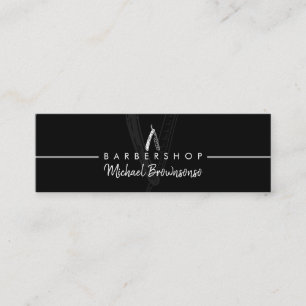 Carte D'appel Salon de coiffure Razor noir petit