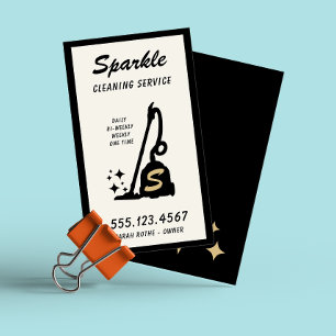 Carte D'appel Service de nettoyage rétro Nettoyeur de vide domes