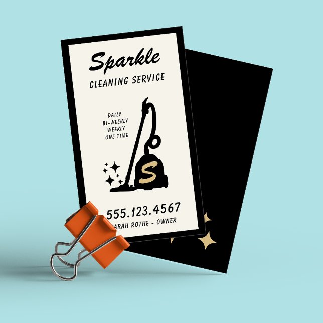 Carte D'appel Service de nettoyage rétro Nettoyeur de vide domes (Créateur téléchargé)