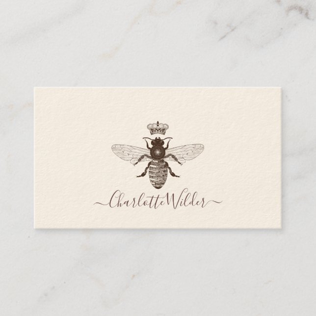 Carte D'appel Signature du logo de la couronne d'abeilles (Devant)