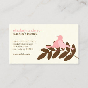 Carte D'appel Silhouettes d'oiseaux de jardin