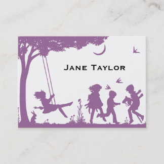 Carte D'appel Silouette Maman pour enfants