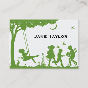 Carte D'appel Silouette pour enfants