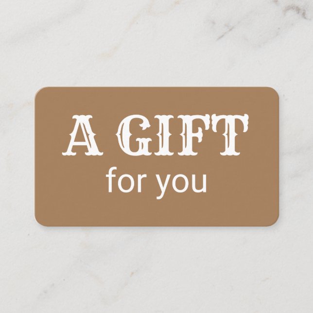 Carte D'appel simple minimum ajouter votre nom adresse texte log (Devant)