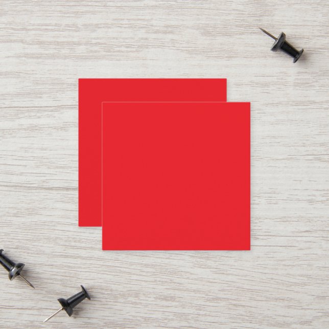 Carte D'appel Solid Red Background  (Devant/Arrière en situation)
