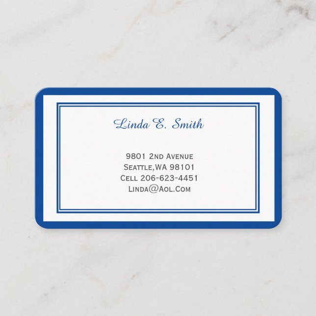 Carte d'appel standard (Devant)