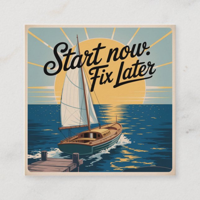 Carte D'appel Start Now. Fix Later (Devant)