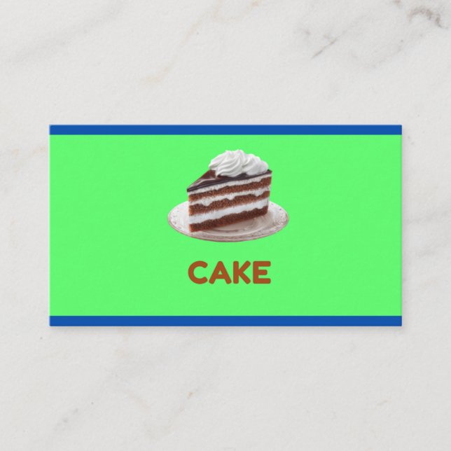 Carte D'appel Sweet Cake Macaron Cupcake  Bakery Business Card (Devant)
