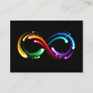Carte D'appel Symbole de l'infini de comètes arc-en-ciel