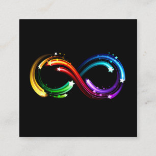 Carte D'appel Symbole de l'infini des comètes arc-en-ciel