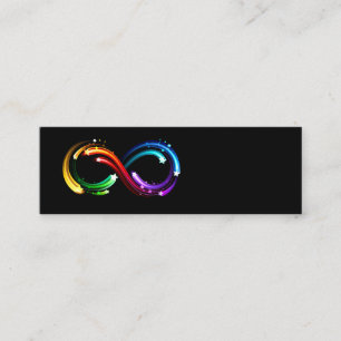 Carte D'appel Symbole de l'infini des comètes arc-en-ciel