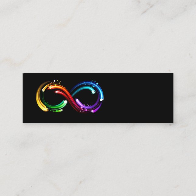 Carte D'appel Symbole de l'infini des comètes arc-en-ciel (Devant)