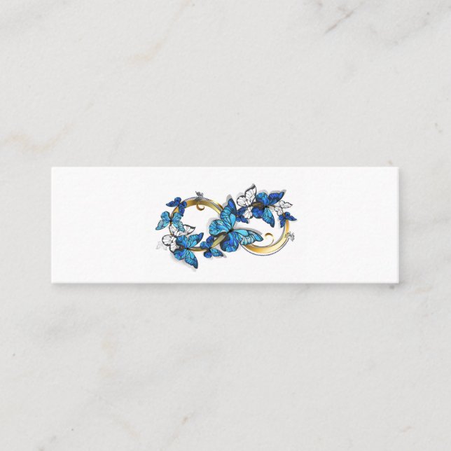 Carte D'appel Symbole infini de papillons Morpho bleus (Devant)