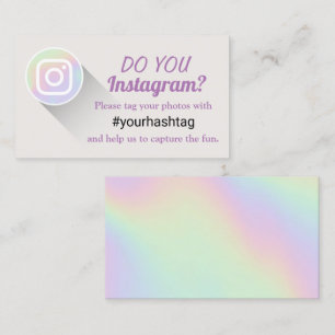Carte D'appel Tag Your Instagram Photos Hashtag Holographic