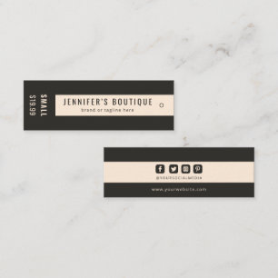 Carte D'appel Tags de vêtements Petite entreprise Dark Prix Brow