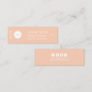 Carte D'appel Tags des vêtements Petites entreprises Apricot Pri