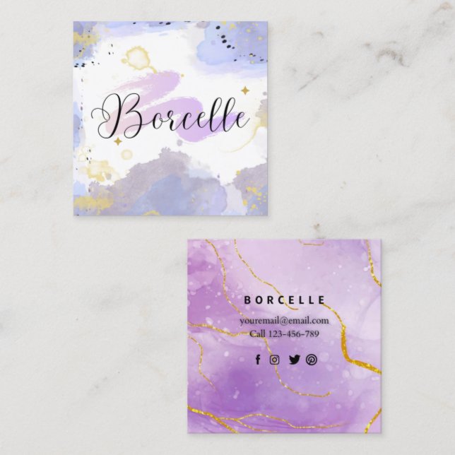 Carte D'appel Tarjeta de Visita Moderna (Devant / Derrière)