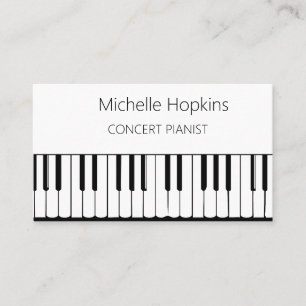 Carte D'appel Teacher de musique Elegant Piano Keys