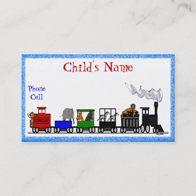 Carte D'appel Télécarte animale du train de l'enfant (Devant)
