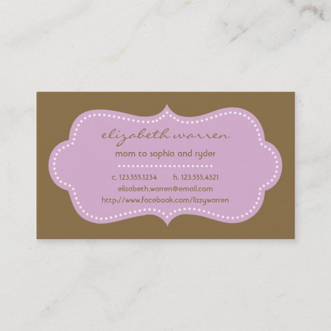 Carte D'appel Télécarte chic lilas de maman de Moderna (Devant)