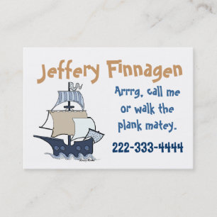 Carte D'appel Télécarte de bateau de pirate des enfants mignon