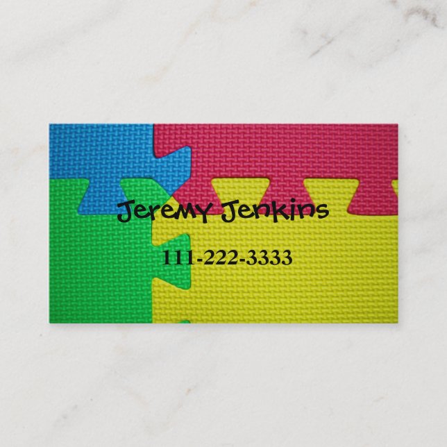 Carte D'appel Télécarte d'enfants de tapis de puzzle (Devant)