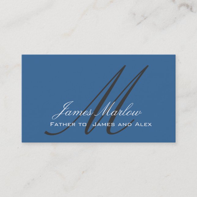 Carte D'appel Télécarte élégante de papa de bleu en acier de (Devant)