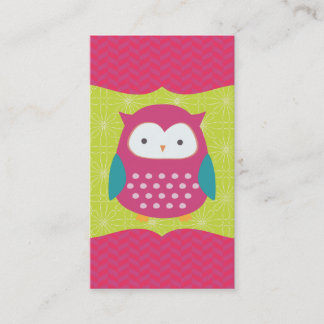Carte D'appel Télécarte pourpre et verte de rétro hibou mignon
