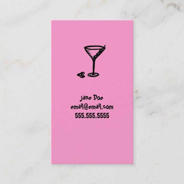 Carte D'appel Télécarte rose de Martini (Devant)