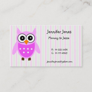 Carte D'appel Télécarte rose mignonne de hibou