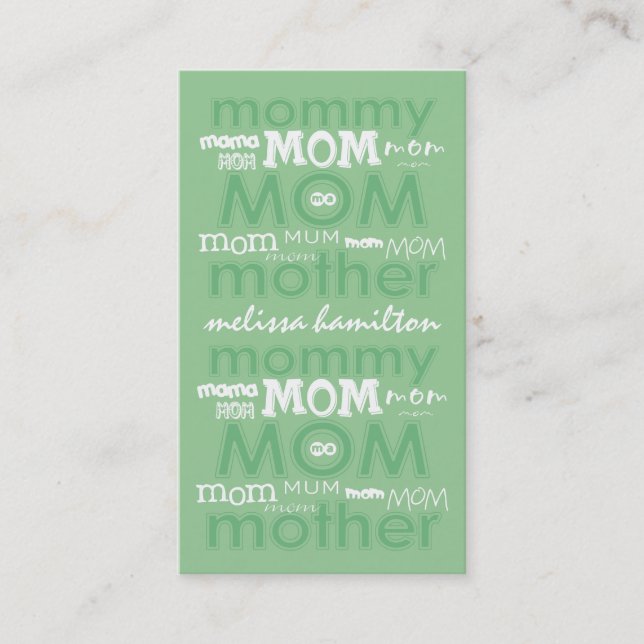 Carte D'appel Télécartes à la mode de maman (Devant)