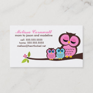 Cartes De Visite Hibou Zazzle Fr