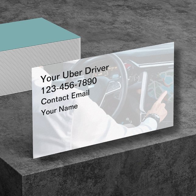 Carte D'appel Thème simple pour chauffeur de VTC Uber (Créateur téléchargé)