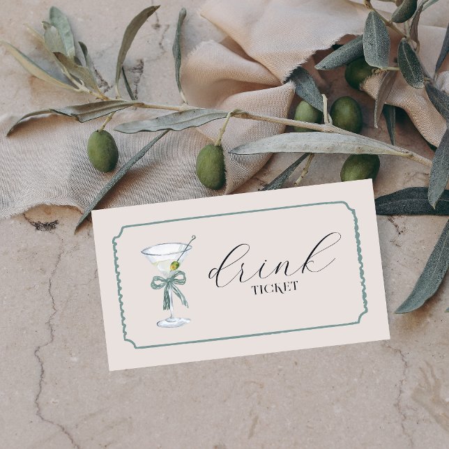 Carte D'appel Tini Bit plus âgé | Billet à thème Martini (Créateur téléchargé)