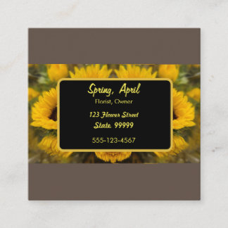 Carte D'appel Tournesol doré Chaud Personnalisé