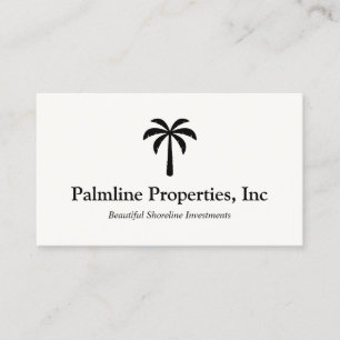 Carte D'appel Tropical Palm Tree Beach Front Immobilier
