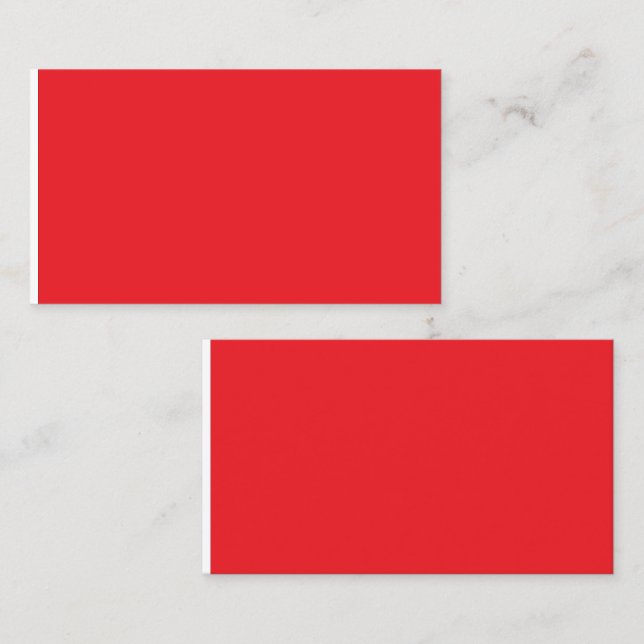 Carte D'appel un arrière - plan rouge avec une bordure blanche (Devant / Derrière)