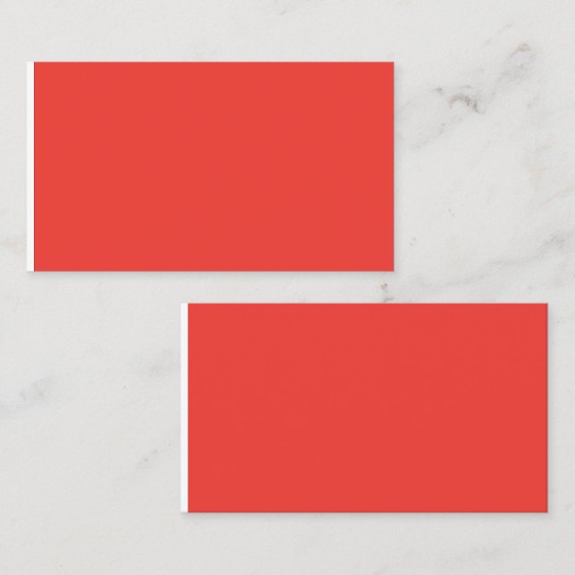 Carte D'appel un arrière - plan rouge avec une bordure blanche (Devant / Derrière)